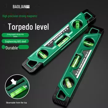 Мини-магнитный уровень Torpedo - 230 мм линейка для точной обработки дерева three-bubble strong magnetic level