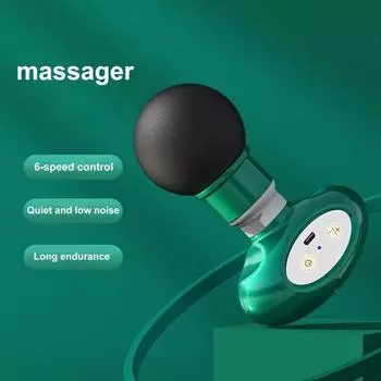 Мини-массажер для глубоких тканей, релаксация мышц, беспроводной бесшумный ручной массажер для фасции, домашний вибрационный массажный инструмент, мини-инструмент для фасции серебряный