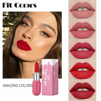 Мини-матовая капсульная губная помада Velvet Mist Top Водостойкая невыцветающая портативная нюдовая мини-помада 01#