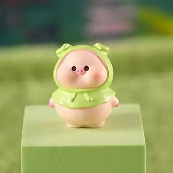 Мини-милая фигурка свиньи, модель животного, мох, микропейзаж, домашний декор, миниатюрные аксессуары для украшения сада фей A6
