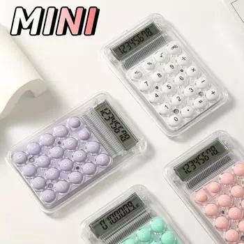 Мини-милый калькулятор, карманный калькулятор, 8-значный, портативный, компактный, с силиконовыми клавишами, цвет конфет, студенческий калькулятор, офисный, научный калькулятор, настольный чёрный