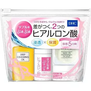 Мини-набор DHC Double Moisture [Очищающее масло, мягкий мыльный увлажняющий лосьон]