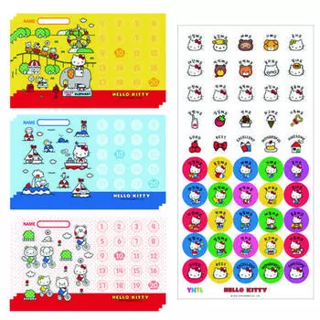 Мини-наклейка-комплимент Hello Kitty, набор из 3 предметов, разноцветный, 1 комплект, популярный персонаж в Корее