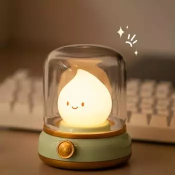 Мини-настольный светодиодный милый ночник, креативный USB перезаряжаемый портативный мультяшный настольный светильник для кафе-бара, домашний декор, отель, спальня