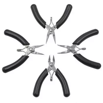 Mini Needle Nose Pliers Jewelry Accessories/Small Portable/DIY Making/Multi Shapes/Cutter Pliers For Handmade DIY Tools E чёрный