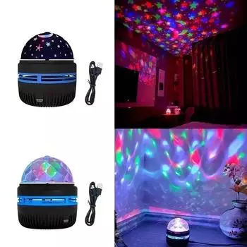 Мини-ночники LED звездное небо галактика проектор USB 5V RGB для домашнего декора комнаты день рождения свет сценический светильник красочный автоматический поворот