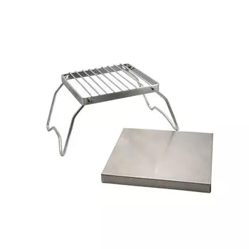 Mini pack grill with plate