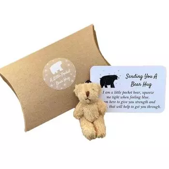 Mini Plush Bear Movable Bear Ornaments Cute Child Toy For Kids Light Brown-A