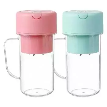 Mini Portable Juicer Cup USB Charging Electric Juicer with Straw Water Cup Fruit Crushing Tool Suitable for Home Outdoor Gym розовый