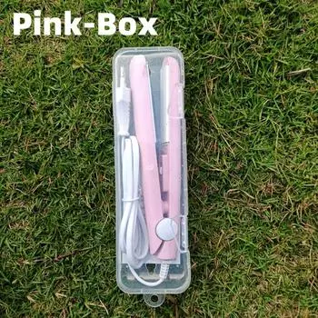 Mini Portable Straight Board Clip Small Electric Curling Iron Clipboard Fast Straight Hair Splint Curling Straight Dual-pur синий
