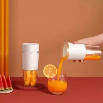 Мини-портативный блендер XIAOMI MIJIA, электрическая соковыжималка для фруктов, апельсиновая соковыжималка, кухонный комбайн, соковыжималка для дома белый