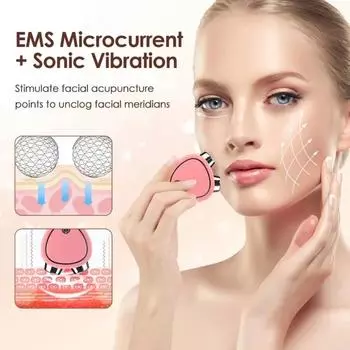 Мини портативный массажер для похудения лица Микротоковое косметическое устройство Подтягивающее и подтягивающее устройство для лица Электрический массажер