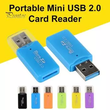 Мини-портативный USB 2.0 TF Micro SD устройство чтения карт памяти для портативного компьютера оранжевый