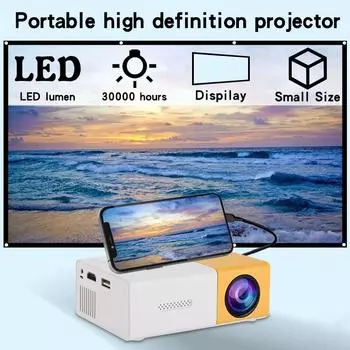 Мини-проектор YG300 Pro со светодиодной подсветкой, 1080P Full HD, портативный проектор для телевидения, аудио, HDMI, USB, уличный кино-видео проектор