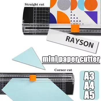 Мини-резак для бумаги A4/A5 с выдвижной линейкой для DIY, офисных и домашних канцелярских принадлежностей, триммер для фото, скрапбукинг, коврик для легкой резки, машина