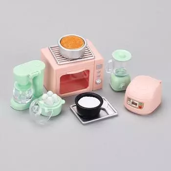 Мини рисоварка духовка соковыжималка яйцеварка модель кукольного домика миниатюрная кухонная техника для кукольных аксессуаров мини-игровой домик игрушка onesize