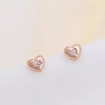 Мини-серьги Love для женщин Простые компактные свежие и милые девчачьи серьги для сна Серьги не нужно снимать
