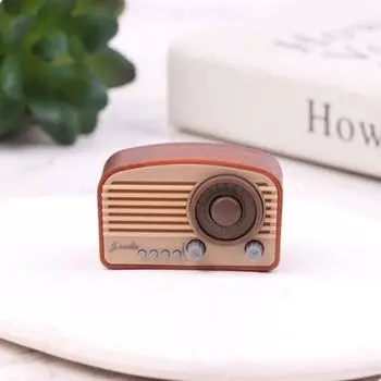 Mini Simulation Radio Model Plastic Dollhouse Accessories Portable Radio Miniatures Toys Gift коричневый