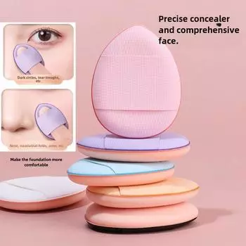 Мини-спонж для двойного использования Pinky для жидкой основы и пудры
