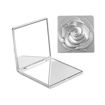 Mini Square Pocket Makeup Mirror Easy to Carry Desktop Stand Mirror Mini Vanity Mirror Dormitory
