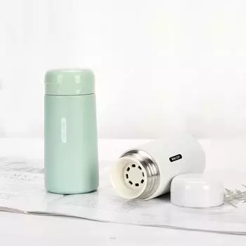 Mini Stainless Steel 150ml Thermos Cup Ultra-compact Portable Leak-proof Fashion Water Drinkware Kettle 150ml белый