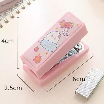 Мини-степлер с милым мультяшным животным, набор Kawaii, портативный степлер, студенческий офис