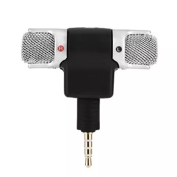 Мини стерео микрофон Mic 3.5 мм позолоченный штекер Jack для телефонов Android iPhone