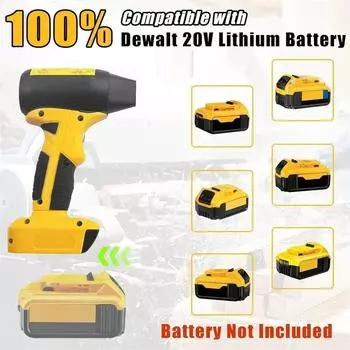 Мини-струйный вентилятор для сухой уборки Dewalt, аккумулятор 20 В, 130000 об/мин, электрический пылесос, 4-скоростной, беспроводной, струйный вентилятор для уборки листьев