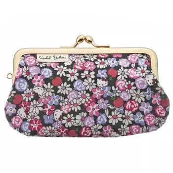 Мини-сумочка Hello Kitty с застежкой Sanrio Character Liberty Print Floral Pouch Mini Small Makeup Bag Косметичка Cute Made in Japan Picking [Shaler