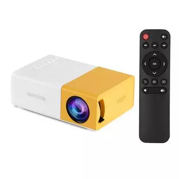 Мини-светодиодный проектор поддерживает портативный видеопроектор 720P/1080P со встроенным динамиком и пультом дистанционного управления EU Plug