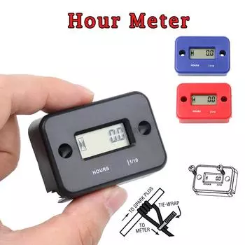 Mini Tach Hour Meter LCD Display Waterproof Engine Time Gauge Hour Counter For Bike Motorcycle ATV Boat Snowmobile Timer VE-37 чёрный