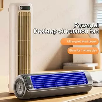 Mini Tower Fan 2/3 Speeds Bladeless Cooling Fan Portable Quiet Desktop Fan Rechargeable Wall Mount Fan Air Conditioner For Home