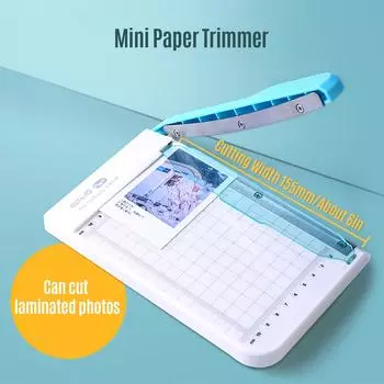 Мини-триммер для бумаги KW-trio, 6-дюймовый гильотинный резак для бумаги, машина для резки фотографий, емкость 10 листов белый