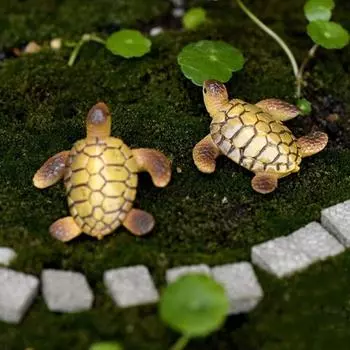Mini Turtle Model Resin Ornaments Fine Workmanship Layout Prop Aquarium Fish Tank Landscape Flowerpot Succulents Decoration