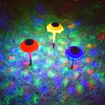 Mini Umbrella LED Solar Garden Light Outdoor Solar Lighting Waterproof ABS Solar Lawn Light Patio Garden Decoration Gradient 1PCS синий