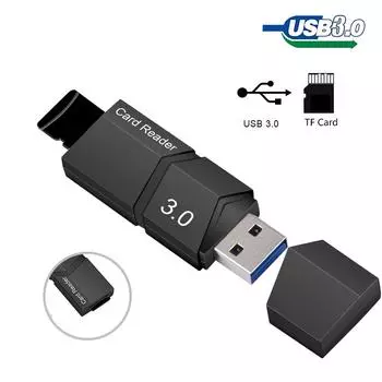 Mini USB 3.0 Micro SD TF Card Reader Карта памяти USB3.0 Адаптер Flash Card Reader Высокоскоростной для ноутбука Кардридер