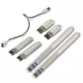 Мини-USB-книжные фонари Портативные USB-светодиодные лампы DC 5 В Ультра яркая лампа для чтения для Power Bank Кемпинговые ПК Ноутбуки USB-ночники