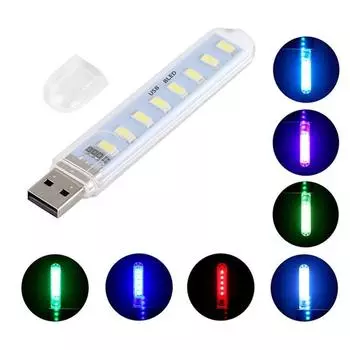 Мини USB светодиодная лампа для чтения, ультра яркая лампа для чтения, SMD светодиодная лампа, ночник для портативного ПК, ноутбука, DC5V 3000-6500K