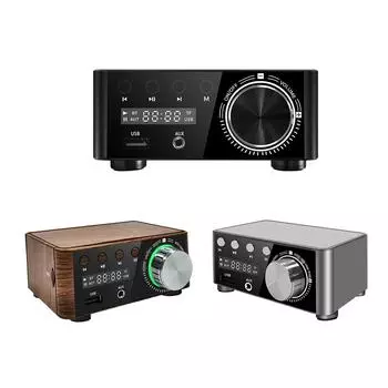 Мини-усилитель класса D 50 Втx2 CS8673E аудиоусилитель мощности с цифровым дисплеем Bluetooth-совместимый 5.0 AUX TF домашний кинотеатр чёрный