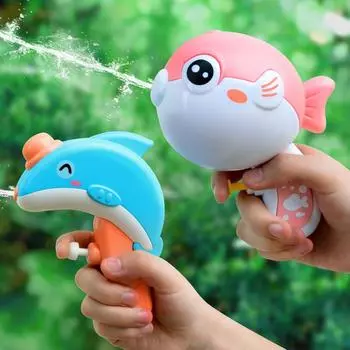 Мини-водяные пистолеты с милыми животными для детей, Kawaii, уличные водные забавные игрушки, креативные забавные игрушки для бассейнов с акулами и дельфинами