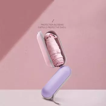 Мини-зонт Sunshine Umbrella Pocket, маленький и удобный, сложенный на 50%, устойчивый к ультрафиолетовому излучению карманный зонт с черным клеевым козырьком и солнцезащитным экраном