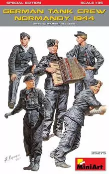 Miniart German Army Tank Crew Normandy 1944 5 Pieces Special Edition Plastic Model MA35275 1/35