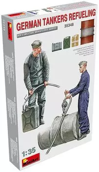 Miniart German Army Заправка топливом 2 детали с 2 бочками и 4 канистрами для масла пластиковая модель MA35348 1/35