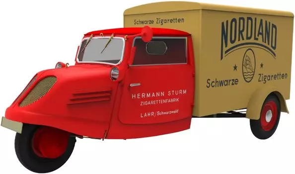 Miniart Tempo E400 Panel Van 3 Wheel Delivery Box Truck Plastic Model MA38047 1/35