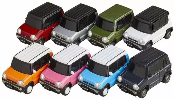 Миниатюрный кубик miniQ деформированный легкий автомобиль коллекция Hustler Edition окрашенный готовый продукт 8 шт. КОРОБКА ABS/PVC