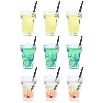 Miniature Dollhouse Juice Drink Cups Dollhouse Drink Bottle Pretend Play Toys Accessories