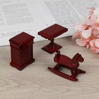 Миниатюрная деревянная мебель для кукольного домика 1:12 Аксессуаров Игрушки Для Детей as the picture
