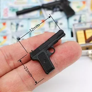 Миниатюрная игрушка-еда, модель, сцена, кукольный дом, аксессуары, мини-игрушечный пистолет, орнамент, стрельба