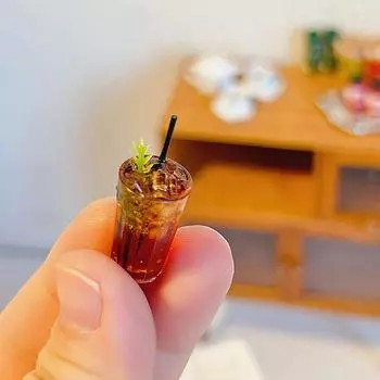 Миниатюрная игрушка-кафе, декоративная модель, мини-напиток со льдом, американский латте, игровой домик для кукольного домика, аксессуары