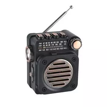 Миниатюрный многофункциональный радиоприемник, многодиапазонный FM/AM/SW, функция Bluetooth/TF, небольшой динамик